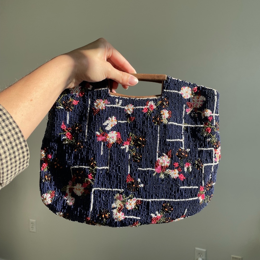 Floral Beaded Anthropologie Clutch